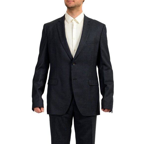 Hugo Boss Men's "Reymond/Wenten WE1" Extra Slim Fit 100% Wool Suit US 46L IT 56L - Picture 1 of 11